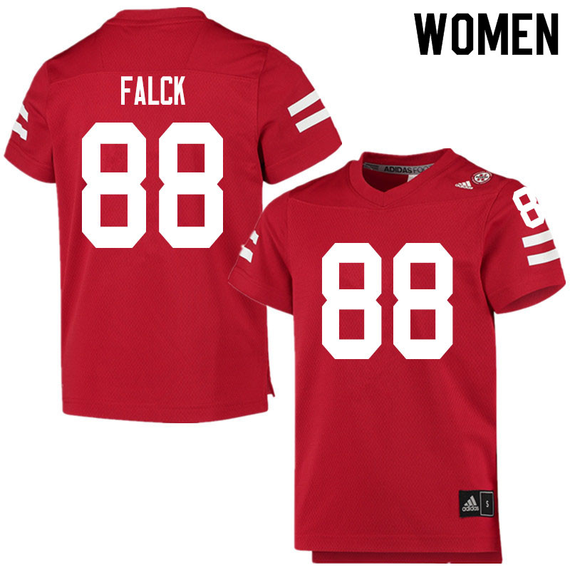 Women #88 Levi Falck Nebraska Cornhuskers College Football Jerseys Sale-Scarlet - Click Image to Close